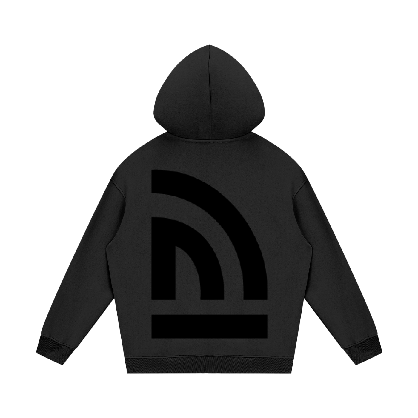 Mallu London black hoodie with Iconic logo on the back 